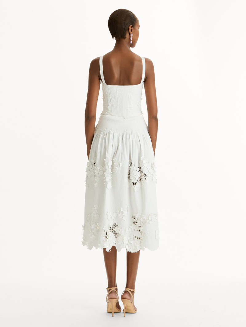 PORCELAIN FLOWER GUIPURE BUSTIER DRESS 3