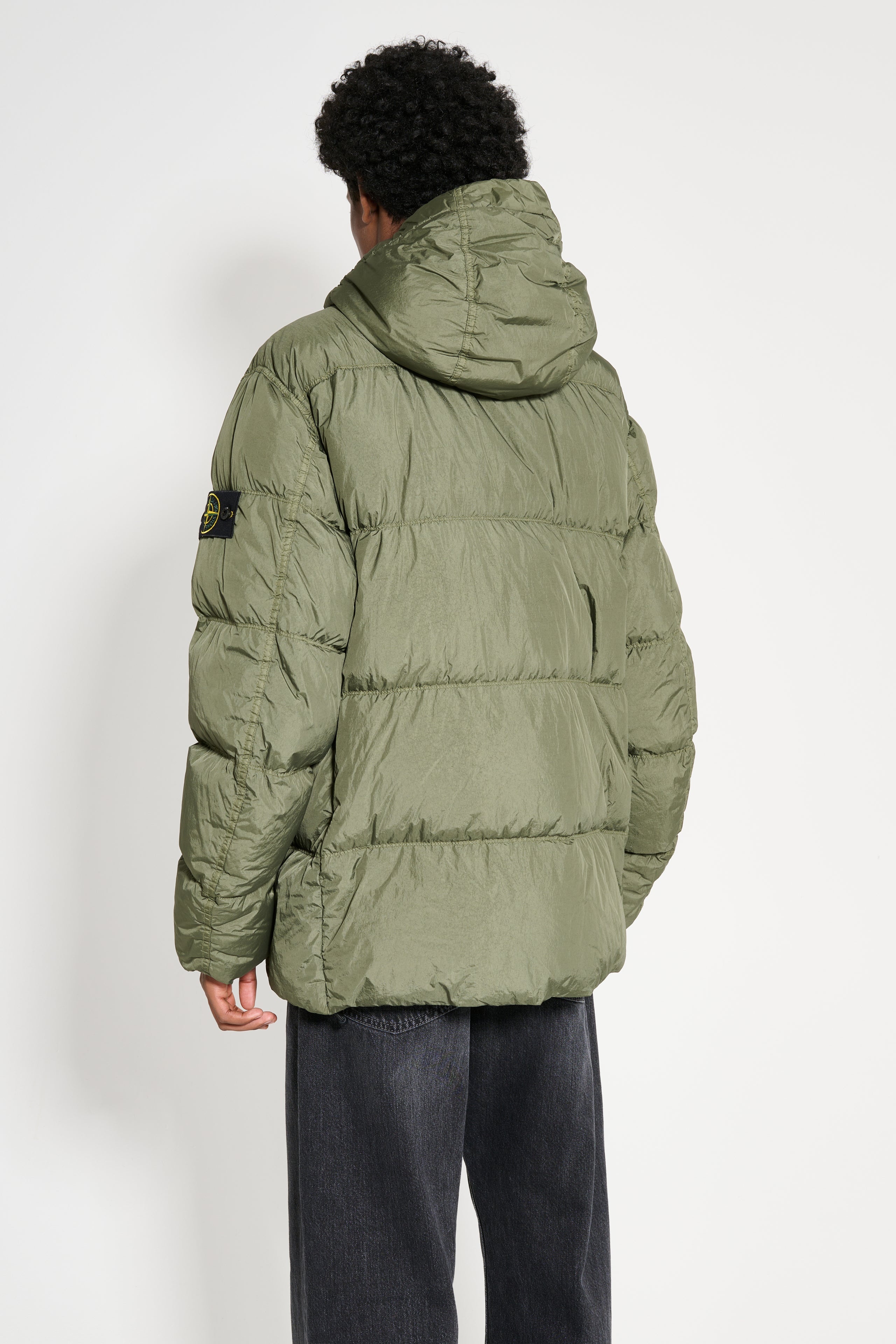 Stone Island STONE ISLAND GD CRINKLE REPS HOODED DOWN JACKET MUSK