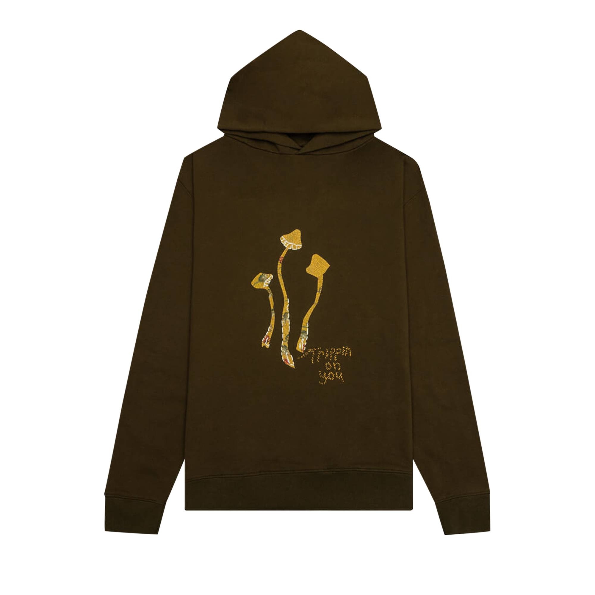 Maison Margiela Mushroom Long-Sleeve Hooded Sweatshirt 'Military Olive' - 1