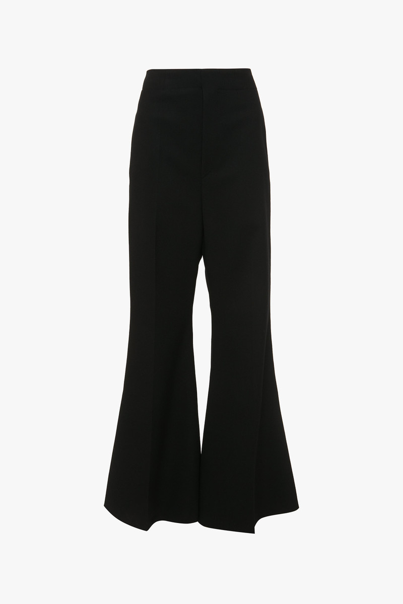 Low Rise Wide Leg Kick Trouser In Black - 1