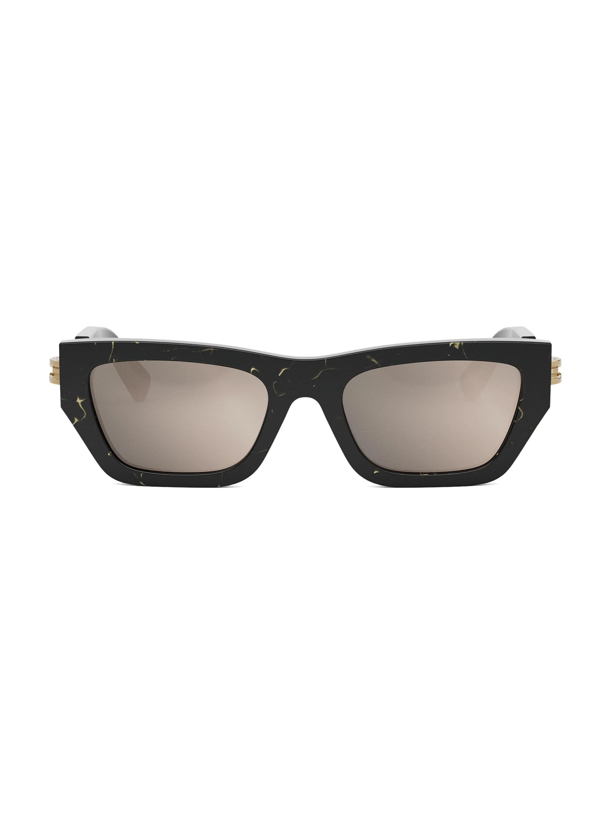 Women's B. zero1 54MM Rectangular Sunglasses - Black Roviex Mirror - 1