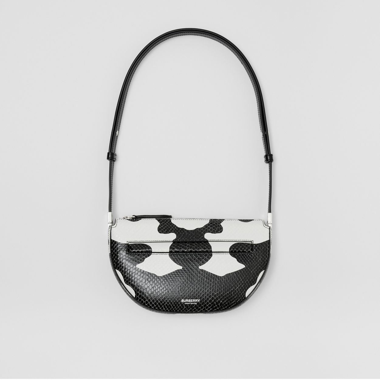 Mini Cow Print Leather Zip Olympia Bag - 1
