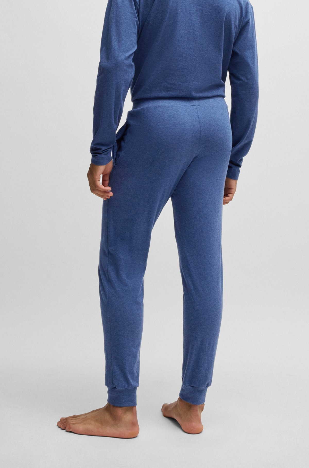 STRETCH-COTTON TRACKSUIT BOTTOMS WITH LOGO PRINT - 4