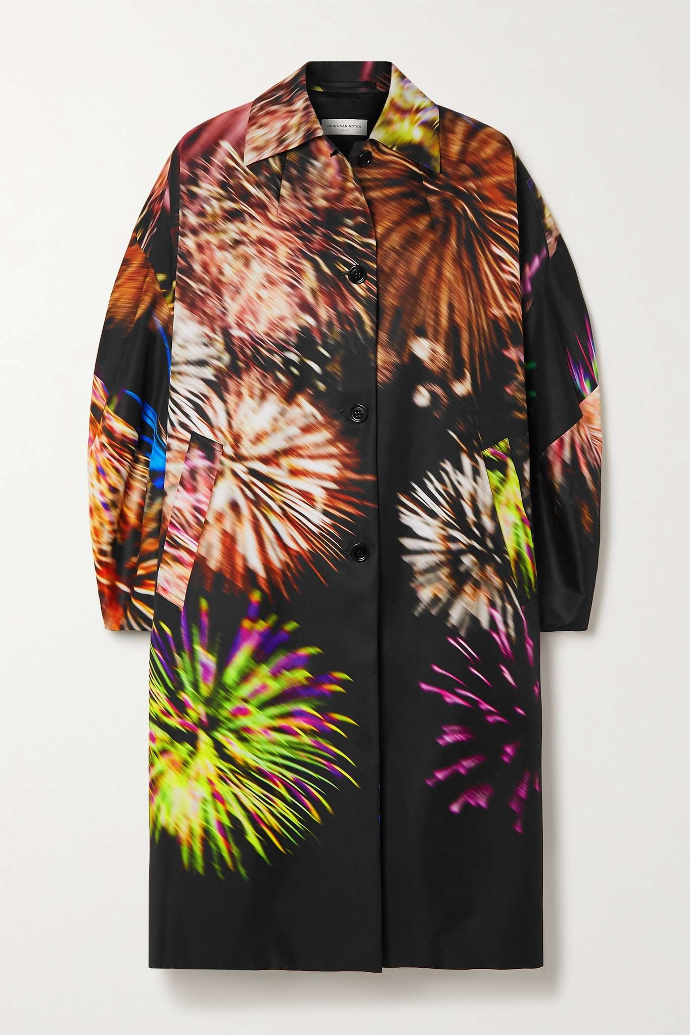 Romano printed faille coat - 1