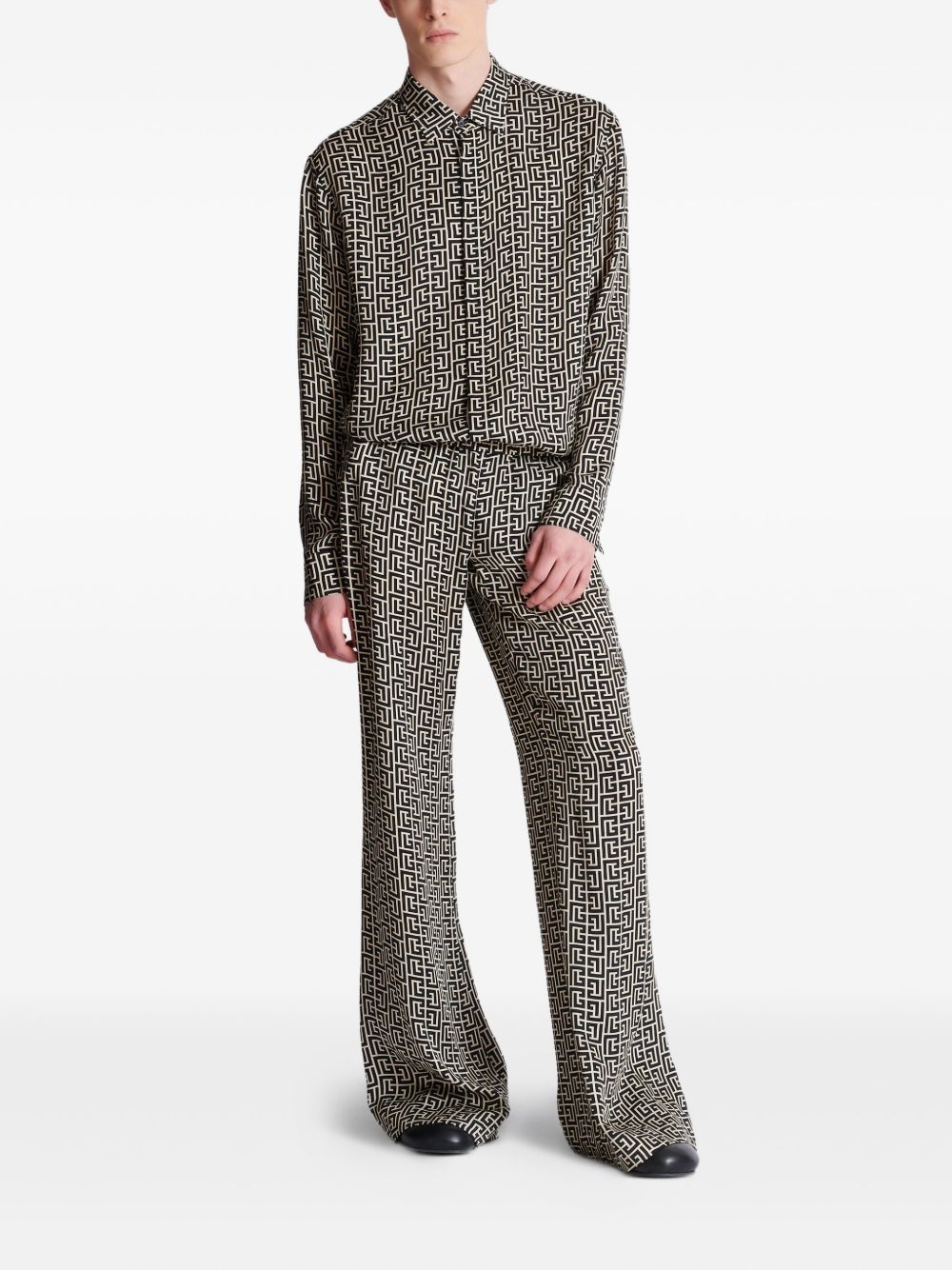 monogram-pattern shirt - 2