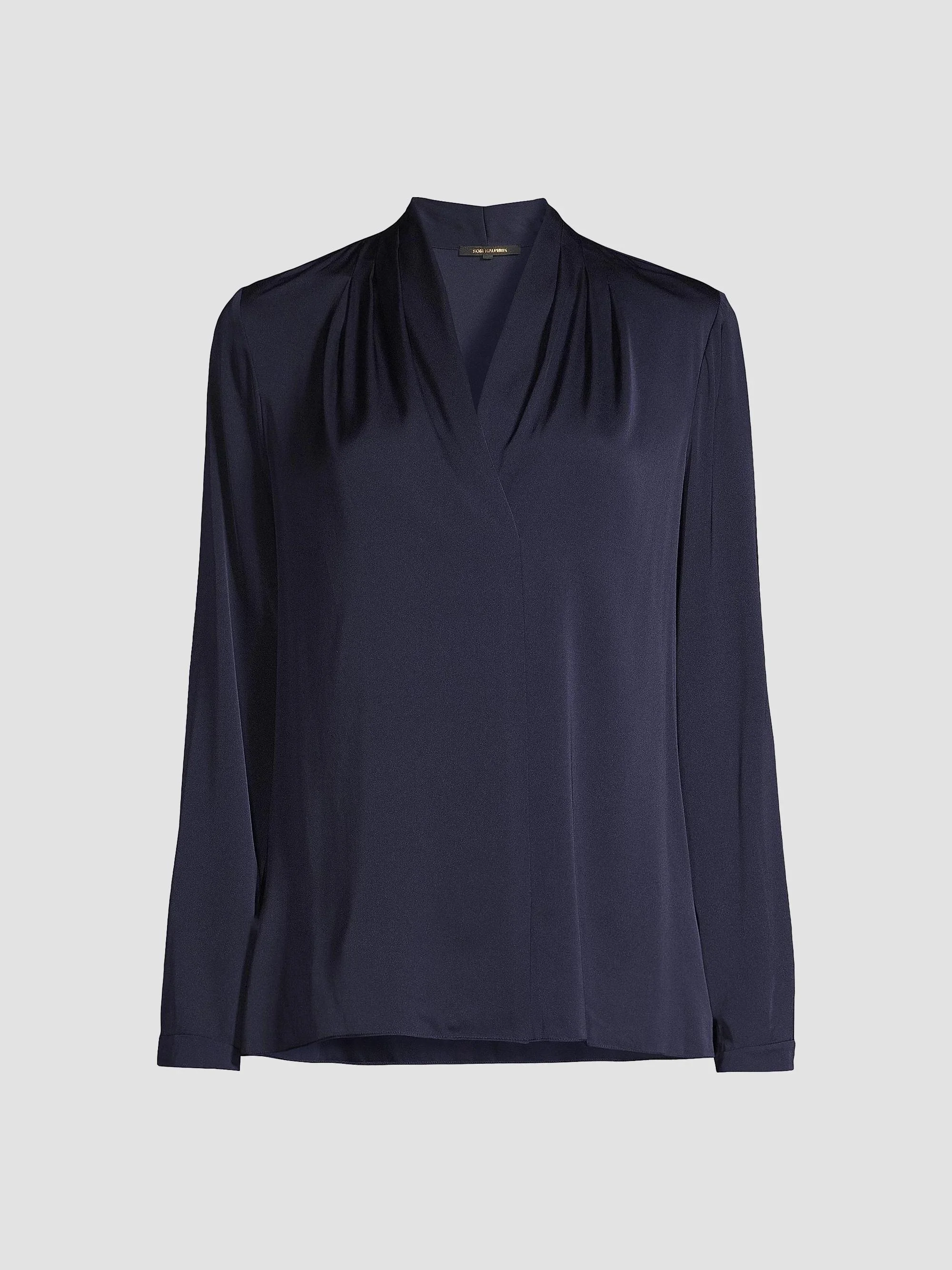 Women's Nellie Silk-Satin Blouse - Midnight Blue - 1