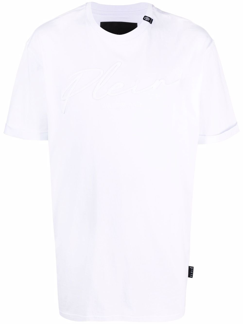 logo-embroidered cotton T-shirt - 1