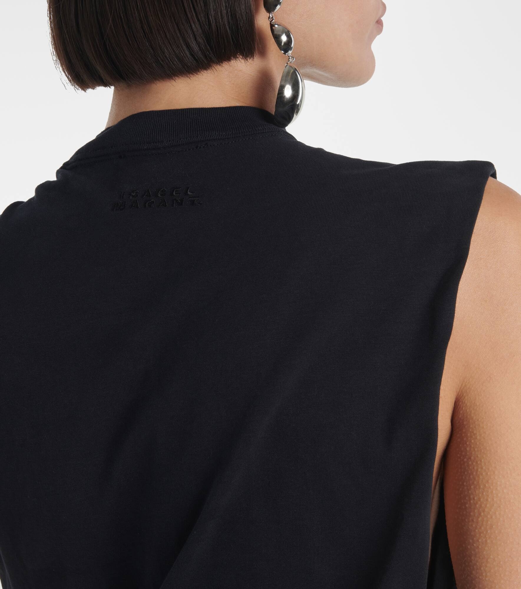 Leany asymmetric cotton jersey minidress - 6