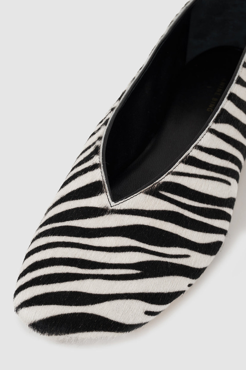 Ana Flats Calf Hair - Zebra 4