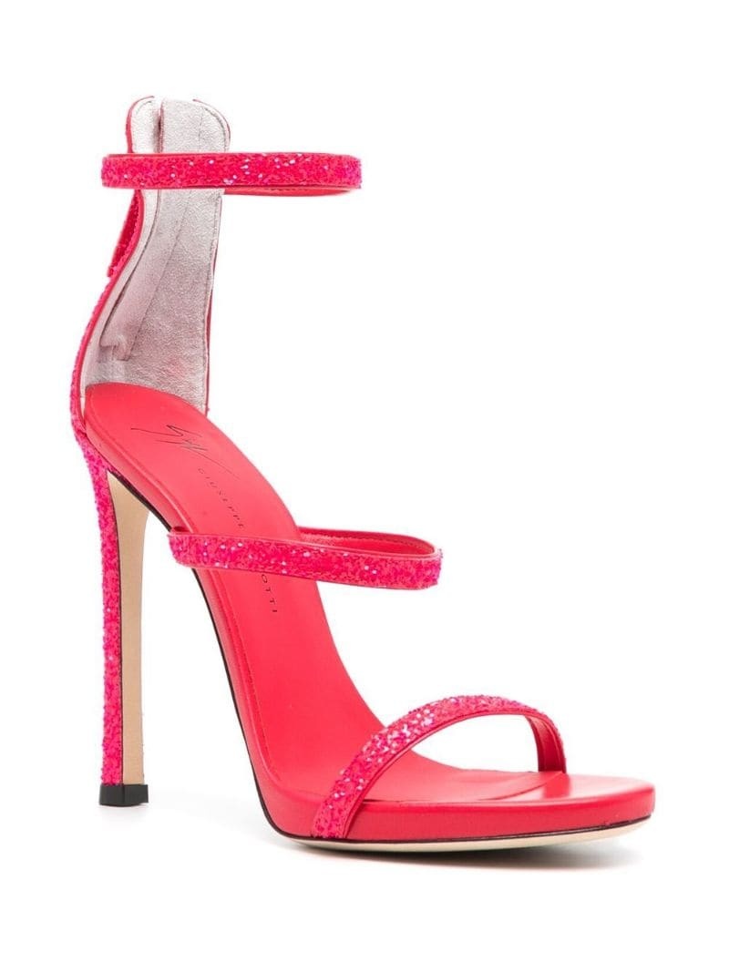 Harmony glitter-detail heeled sandals - 2