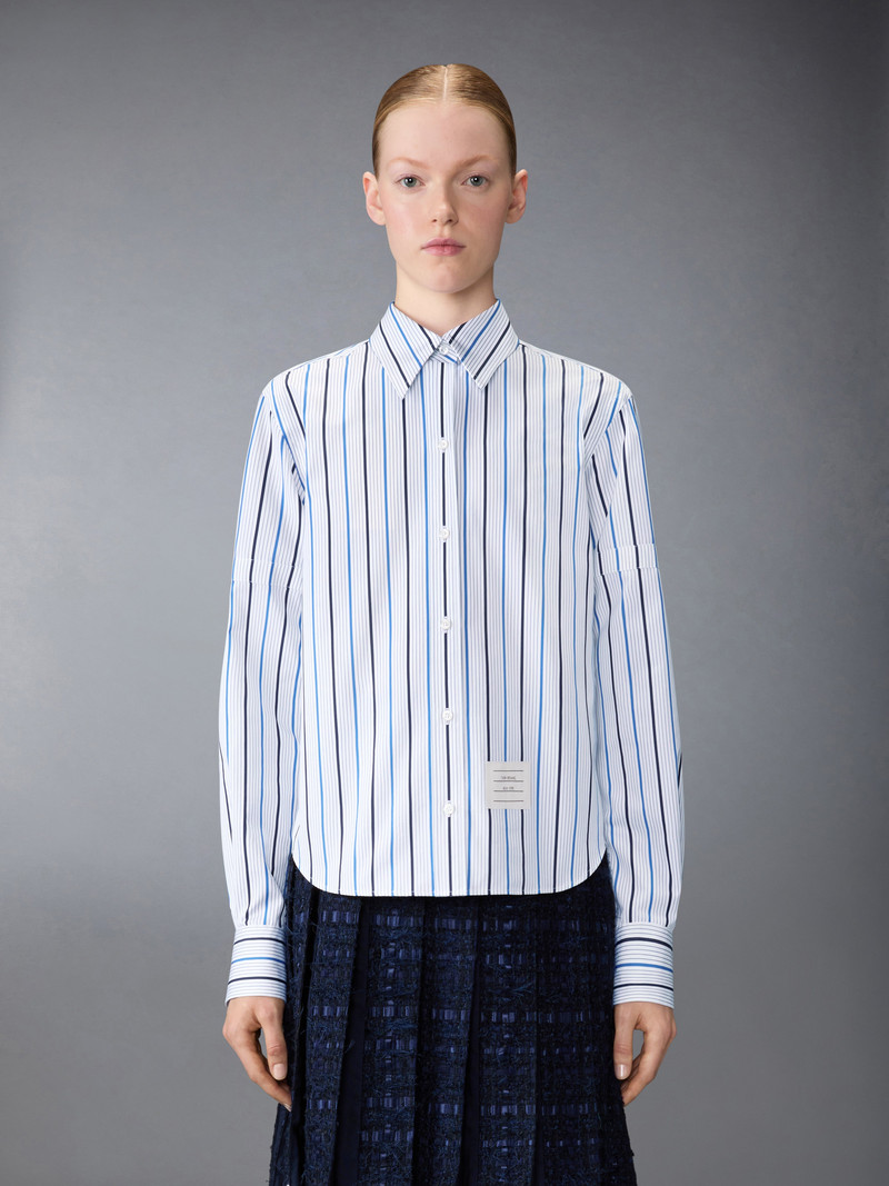 BAR STRIPE POPLIN ARMBAND EASY FIT SHIRT 3