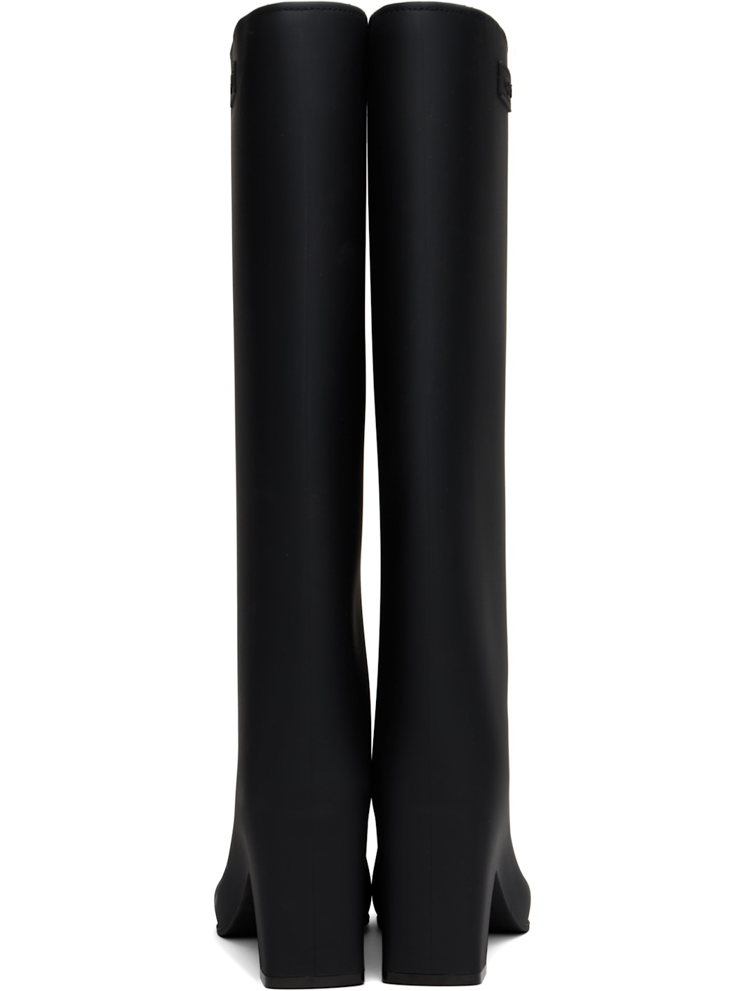 Black Rubber Bridge Tall Boots - 2
