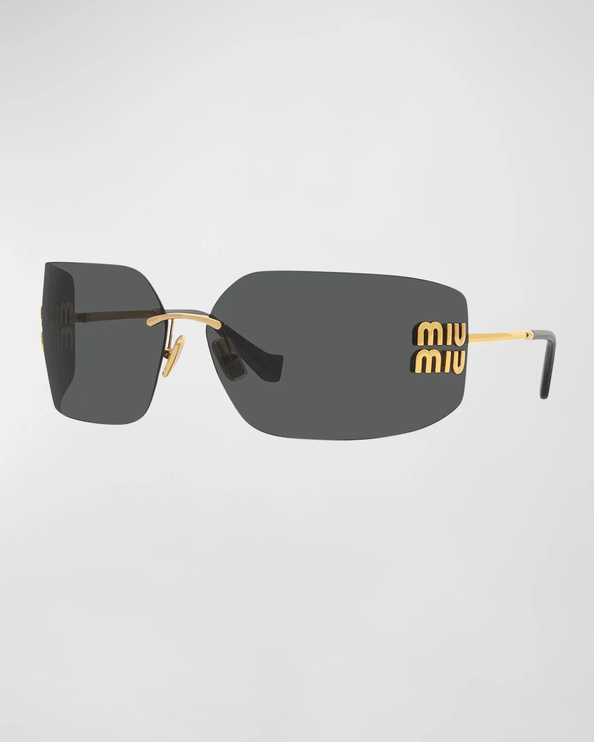MU 54YS 80 Rimless Titanium Wrap Sunglasses - 1