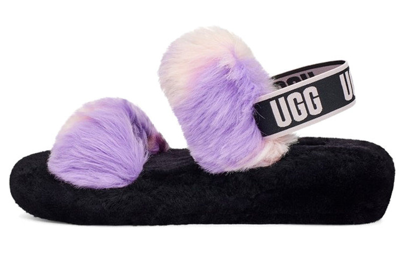 UGG (WMNS) UGG Sandals Black White Purple 1119821-MGNL outlook