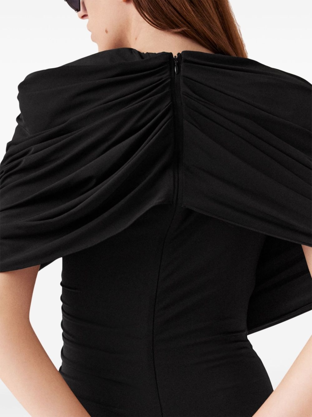 draped midi dress - 5