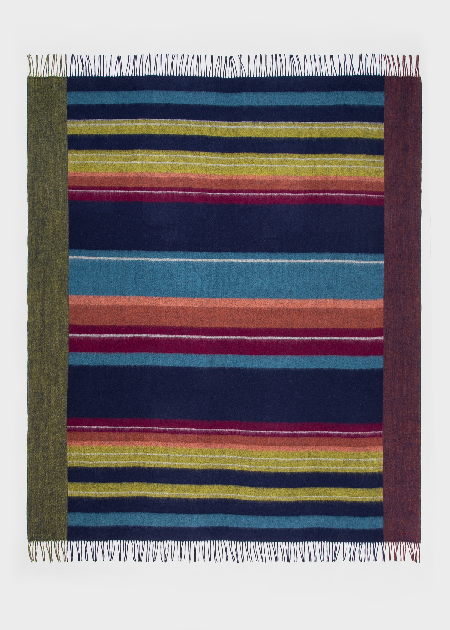 Faded Edge Reversible Lambswool Blanket - 2