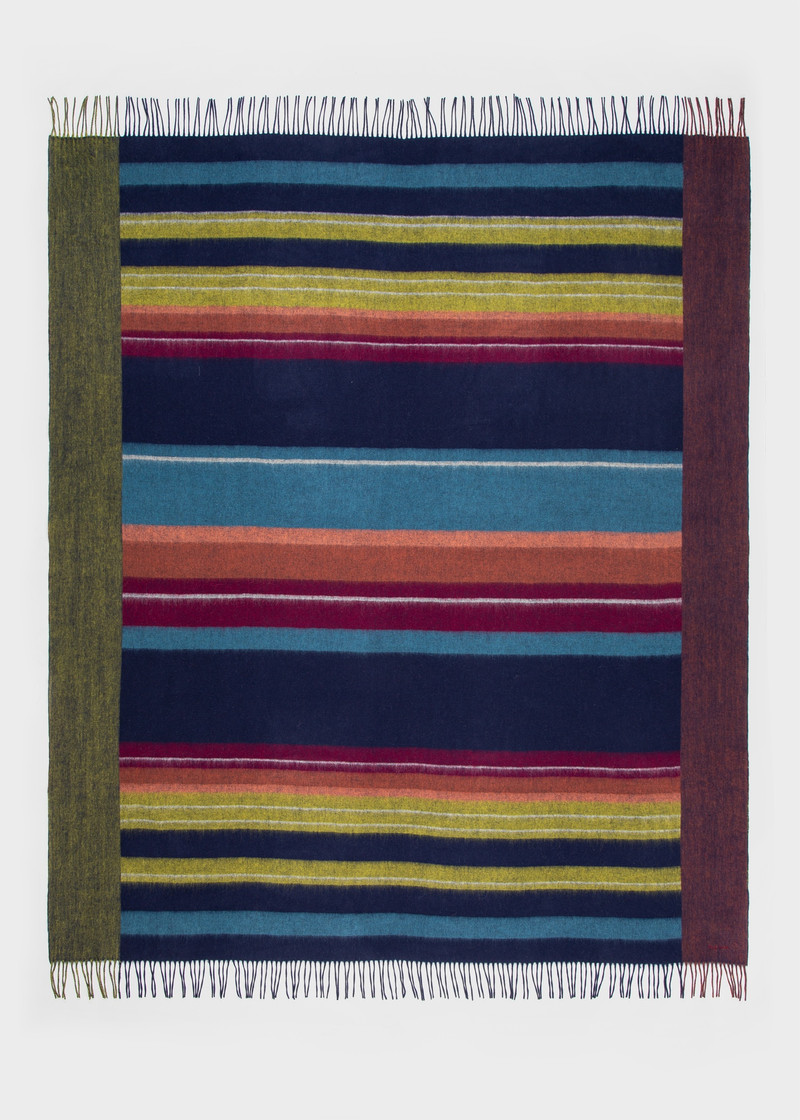 Paul Smith Faded Edge Reversible Lambswool Blanket outlook