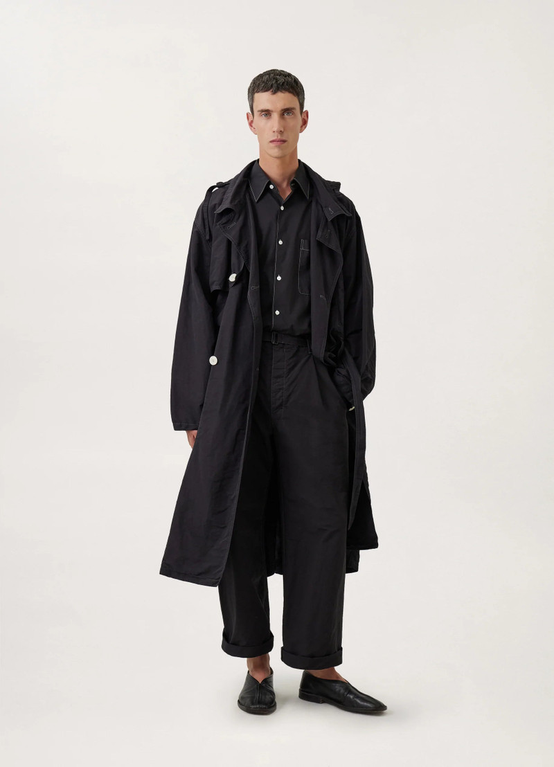 HOODED DOUBLE BREASTED PARKA
POLYAMIDE LINEN COTTON 6