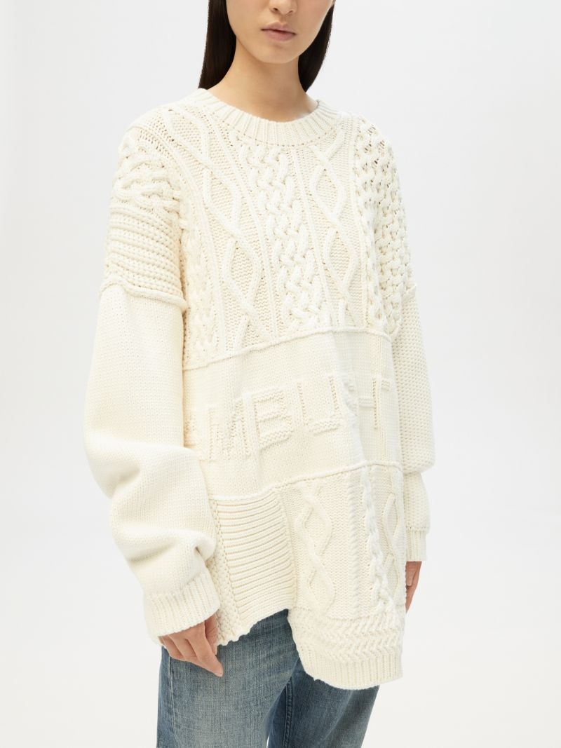 PATCHWORK KNIT CREWNECK - 6