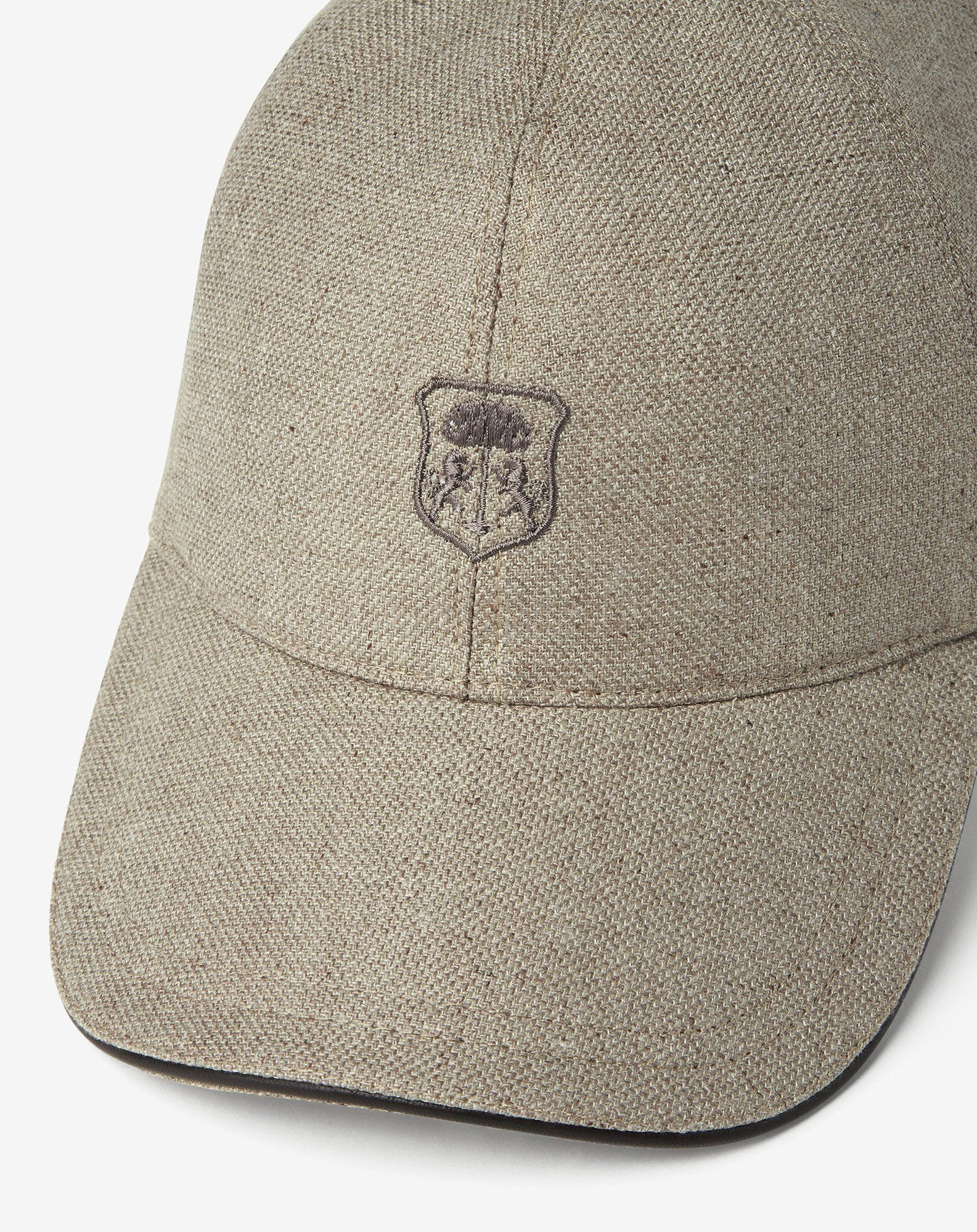 Beige silk and cashmere baseball cap - 4