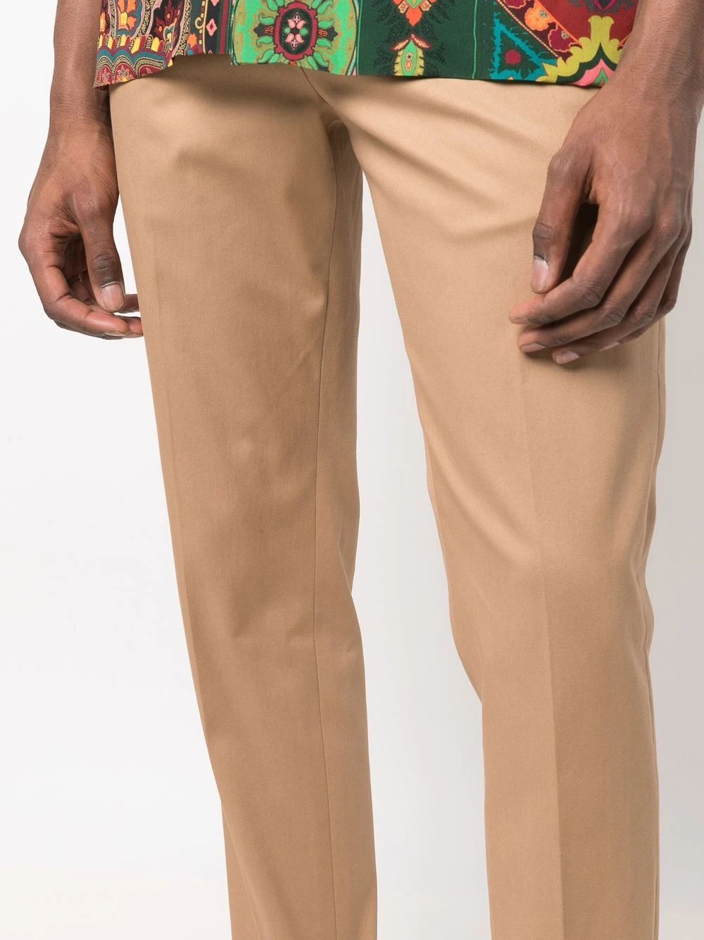 slim-cut chino trousers - 5