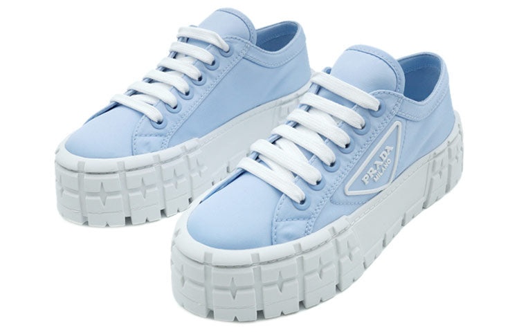 (WMNS) PRADA Double Wheel Re-nylon Gabardine Sneakers 'Blue' 1E260M_3LFX_F0076 - 2