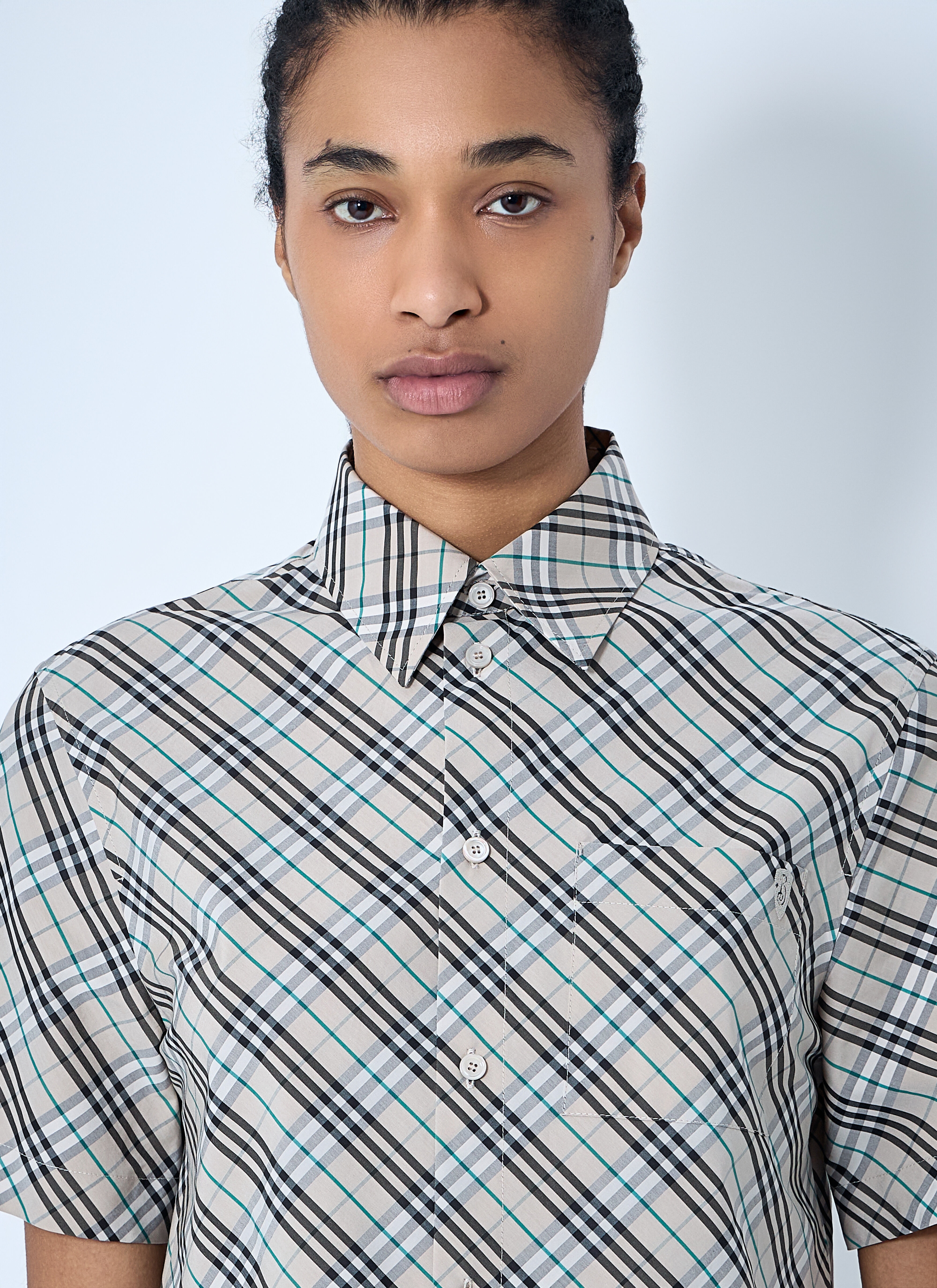 Crop Check Shirt - 5