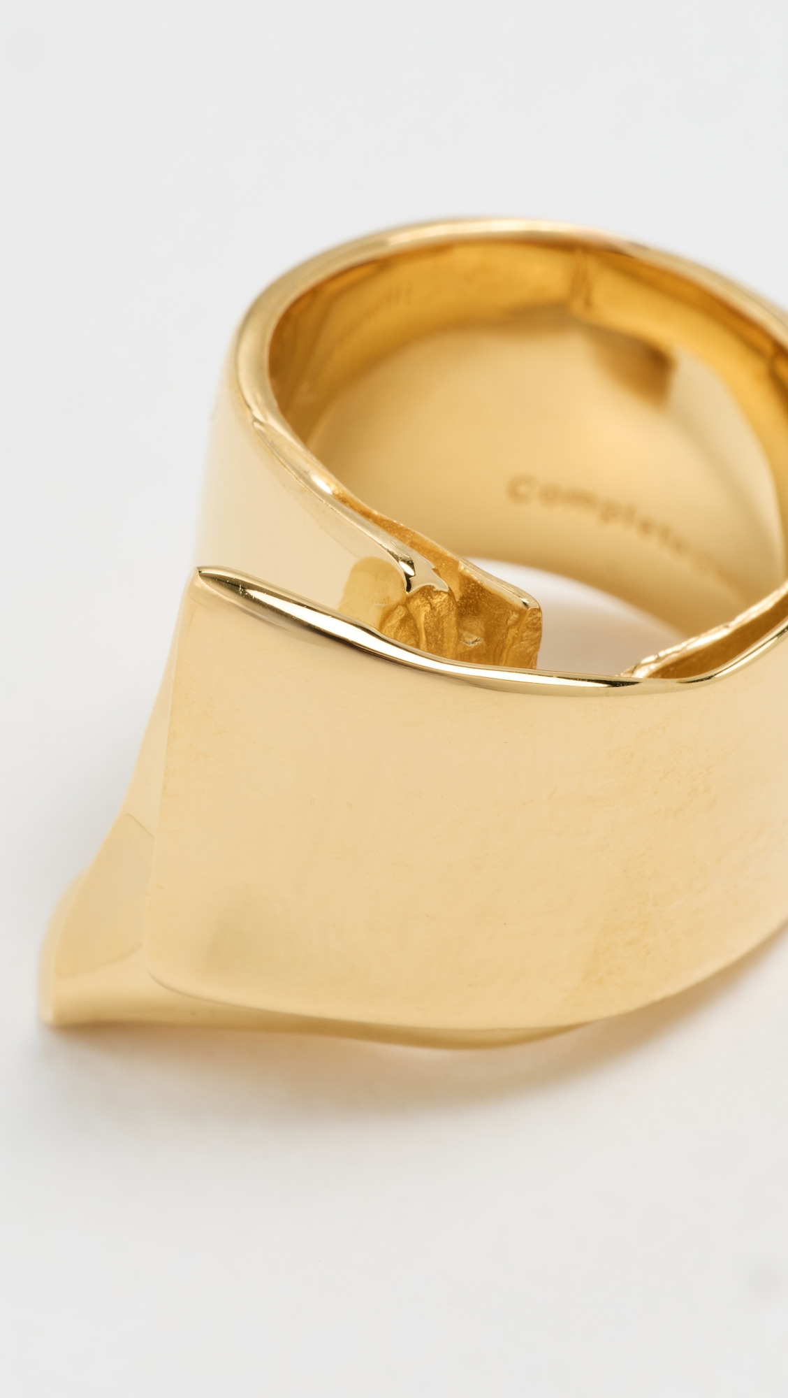 Soggy Envelope Gold Plated Ring - 5