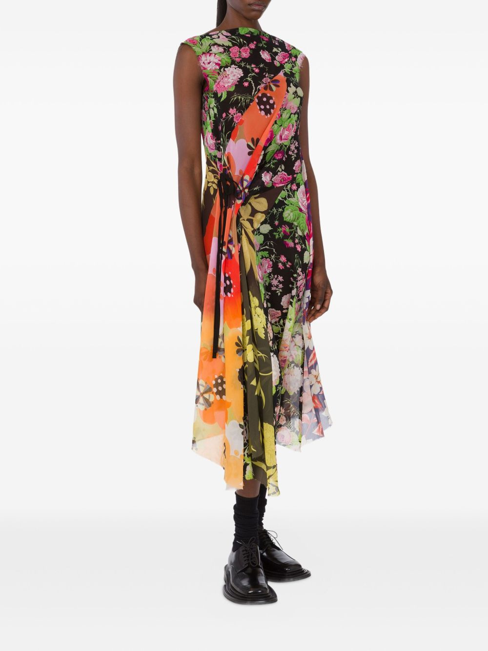 floral-print asymmetrical dress - 2