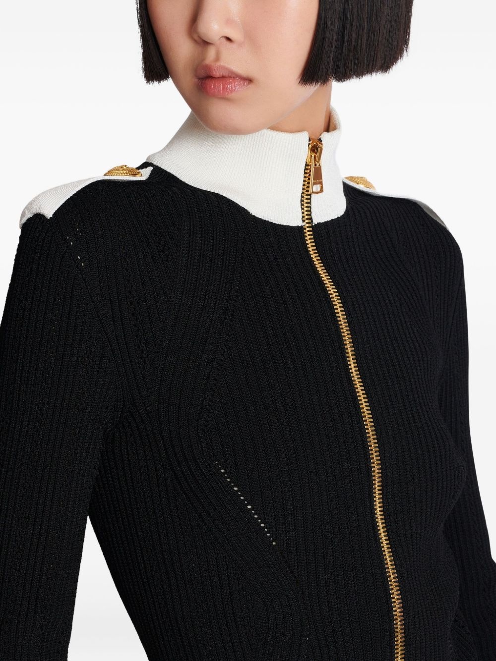 ribbed-knit cardigan - 7