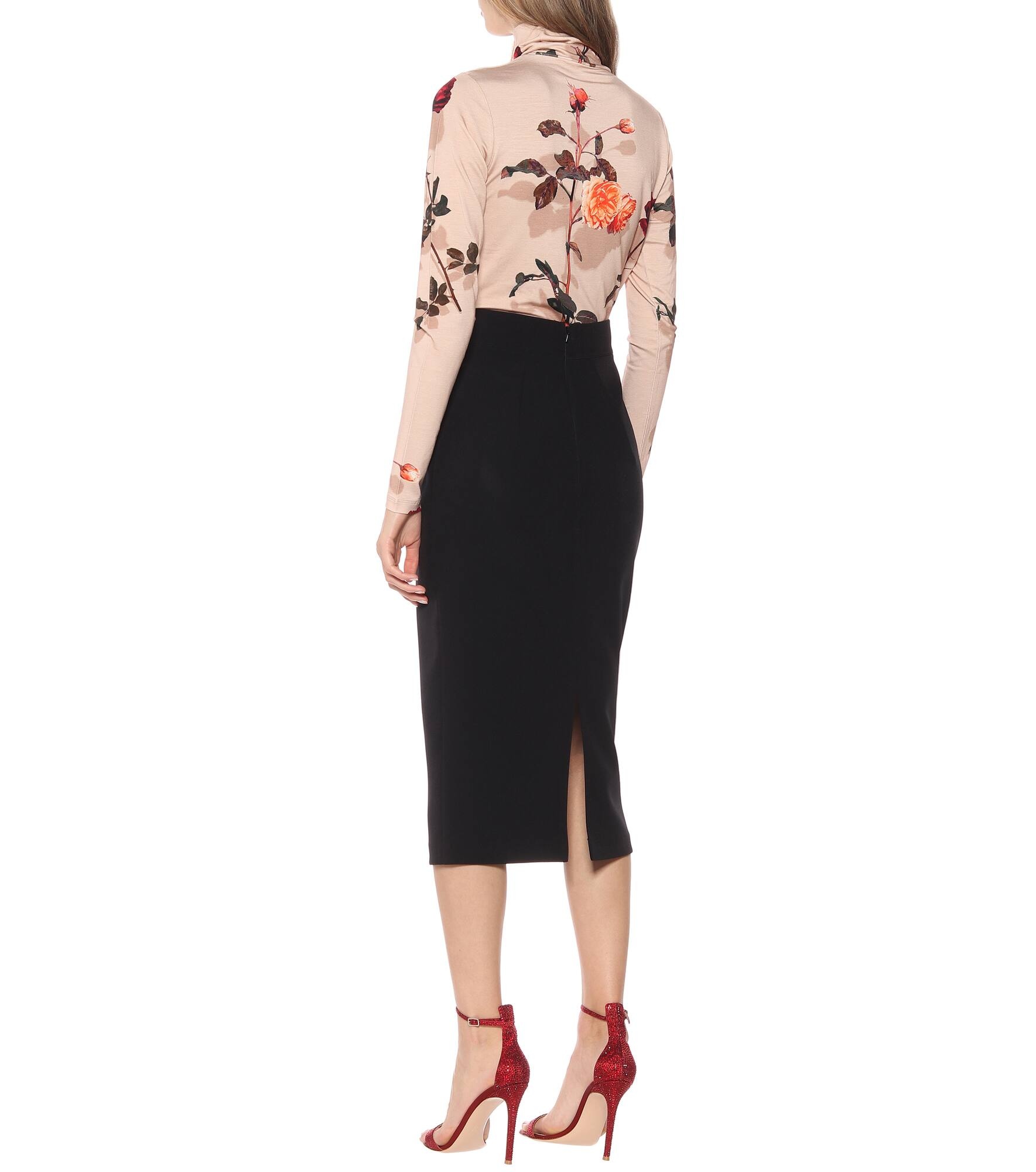 Hokoku crêpe pencil skirt - 3