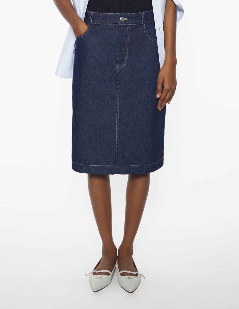 Maison Kitsuné STRAIGHT DENIM SKIRT | REVERSIBLE