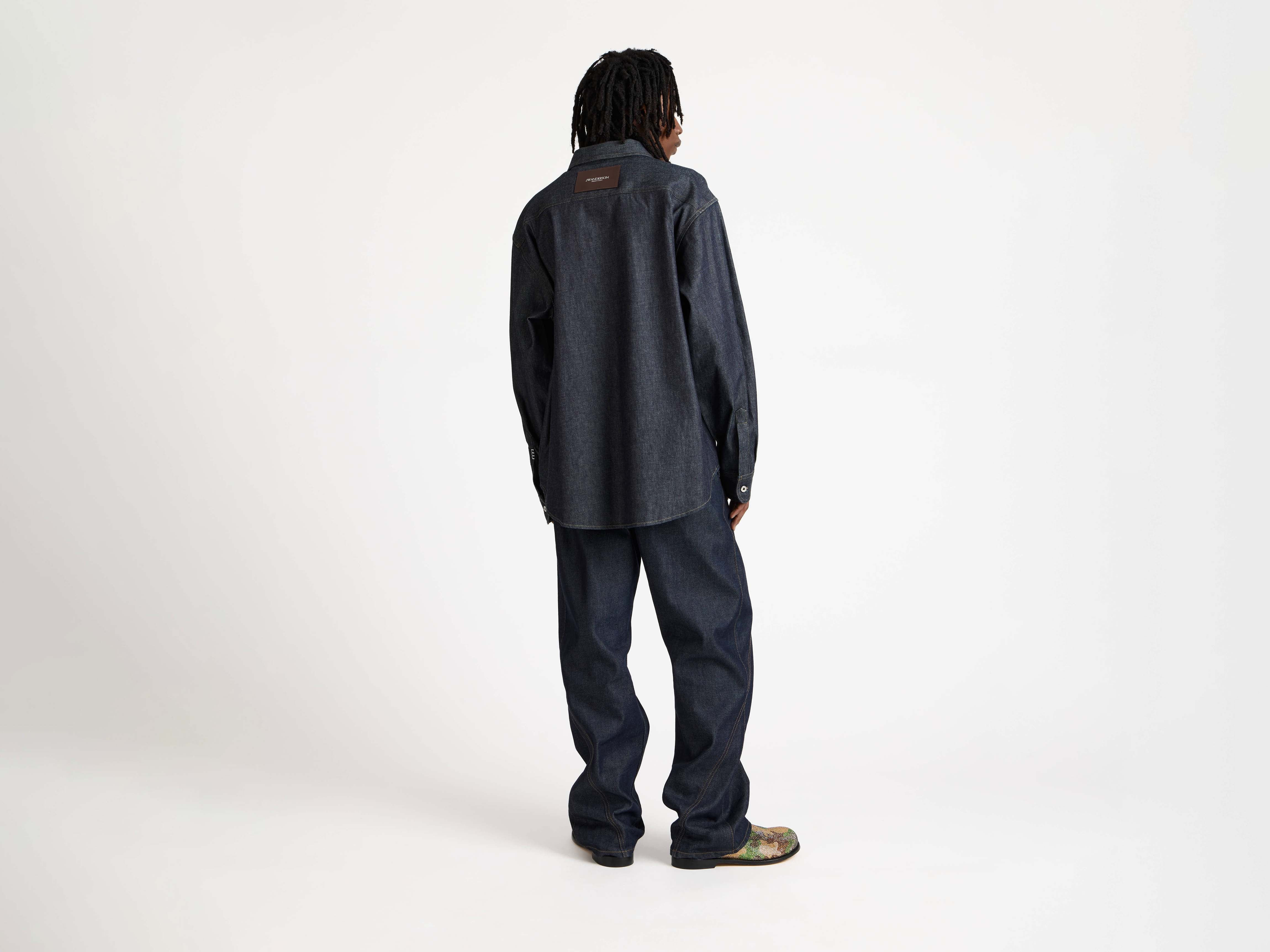 OVERSIZED DENIM SHIRT IN INDIGO - 3