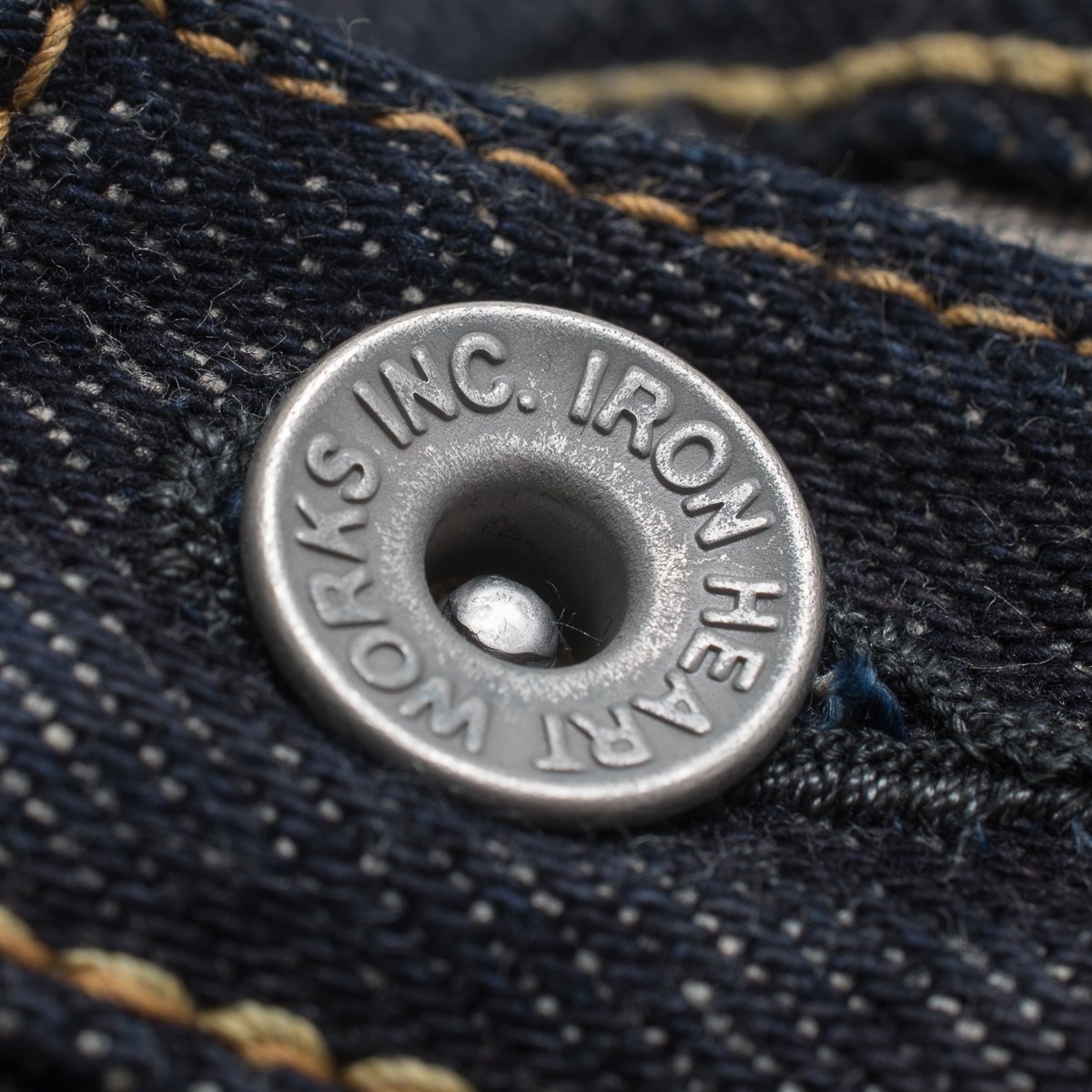 IH-888S-21 21oz Selvedge Denim Medium/High Rise Tapered Cut Jeans - Indigo - 8