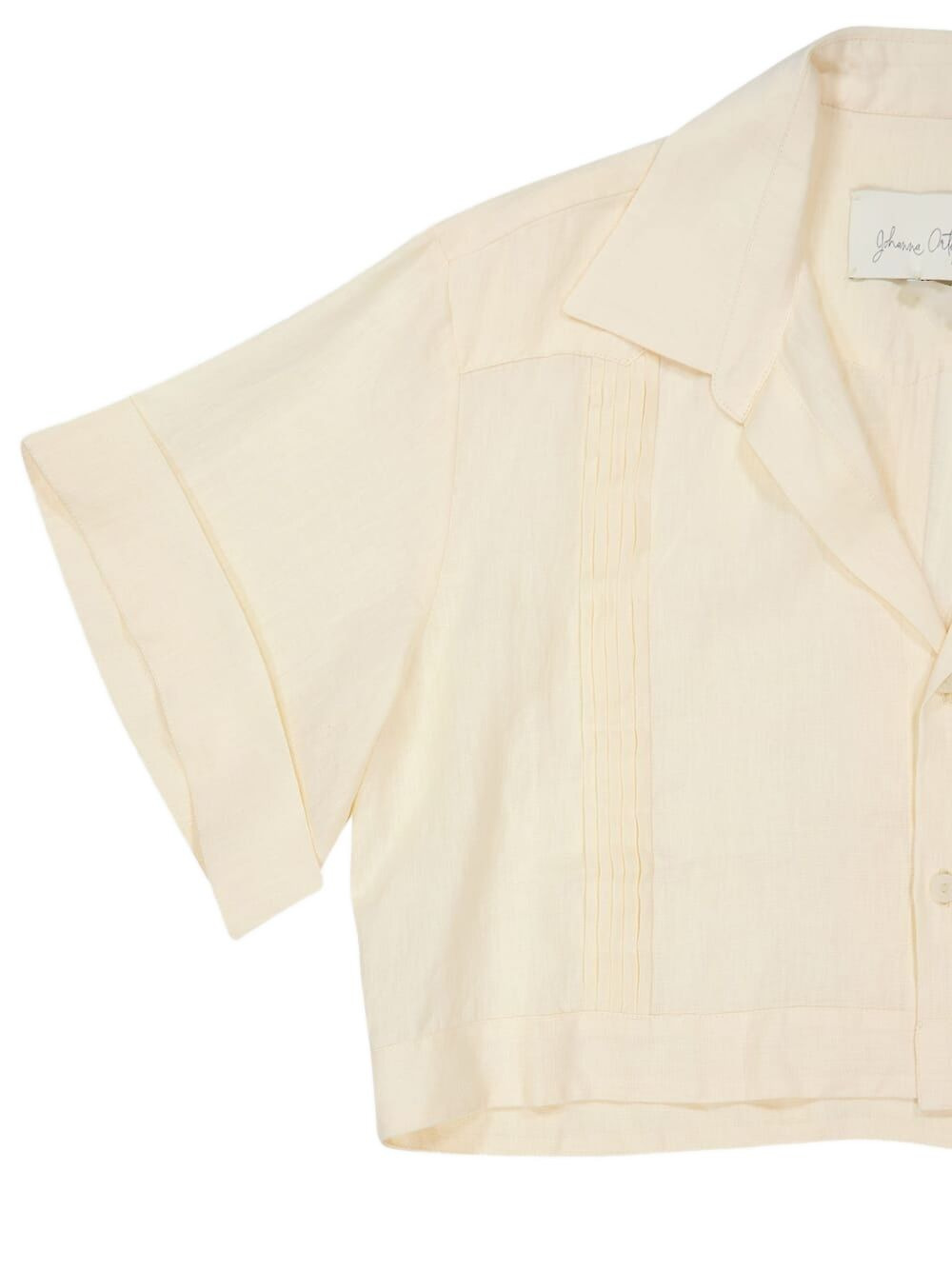 pleated-panel short-sleeve shirt - 3