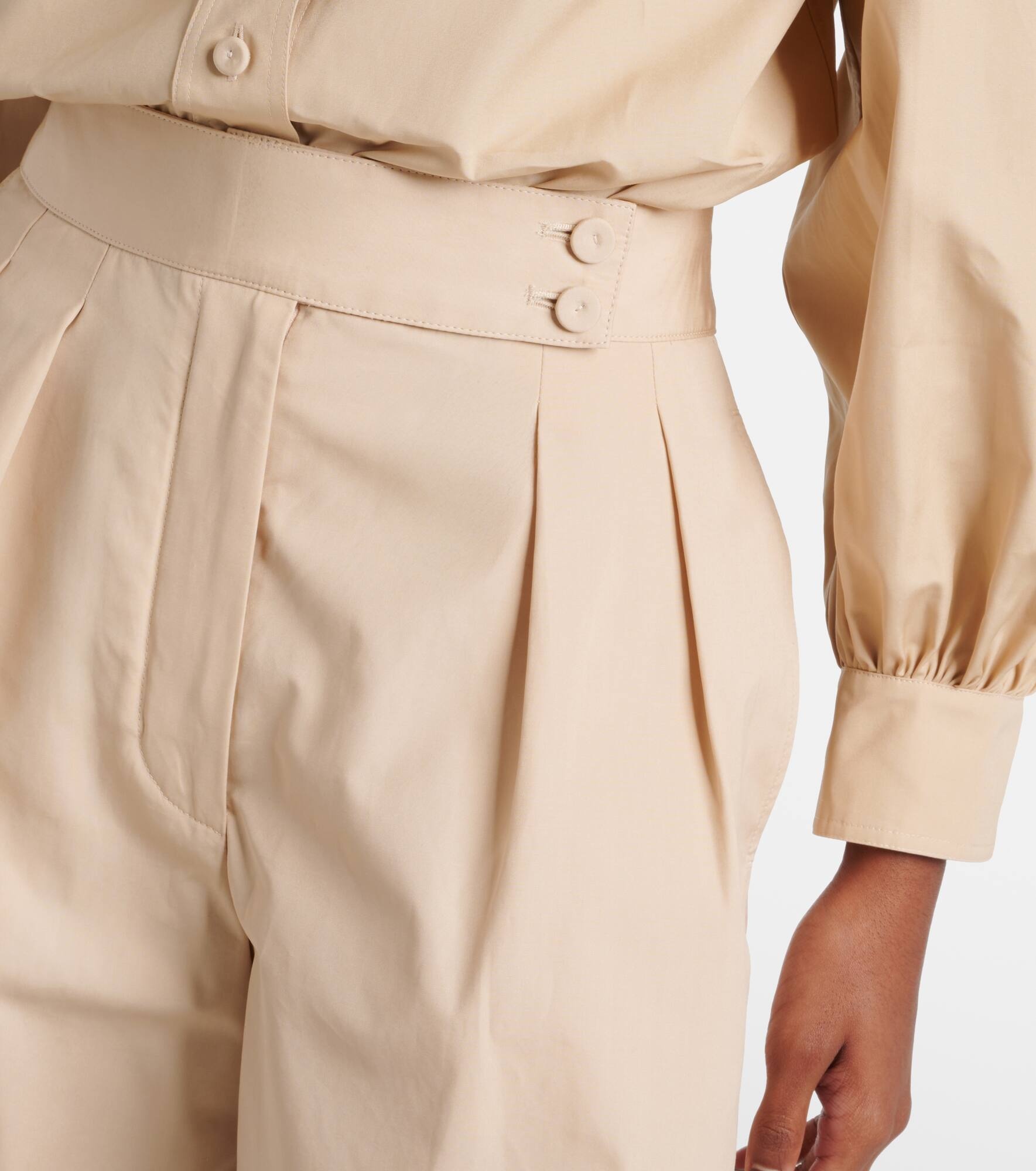 Dorin cotton satin Bermuda shorts - 4