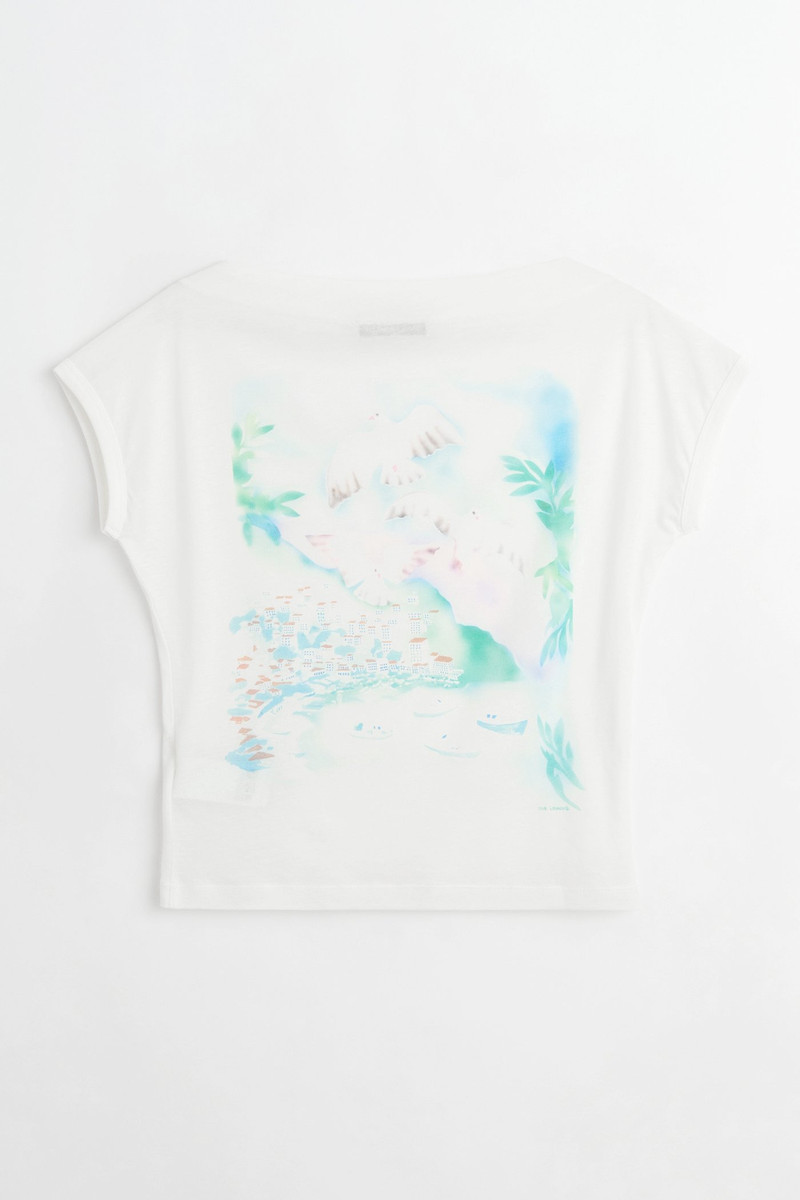 Sailor T-Shirt Sea View Print Para Cotton 1