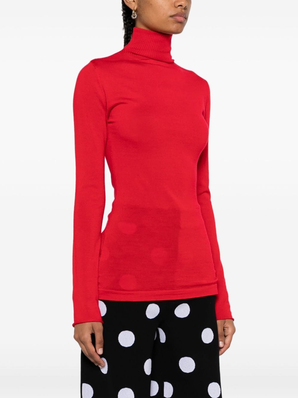 logo-embroidered virgin-wool jumper - 3