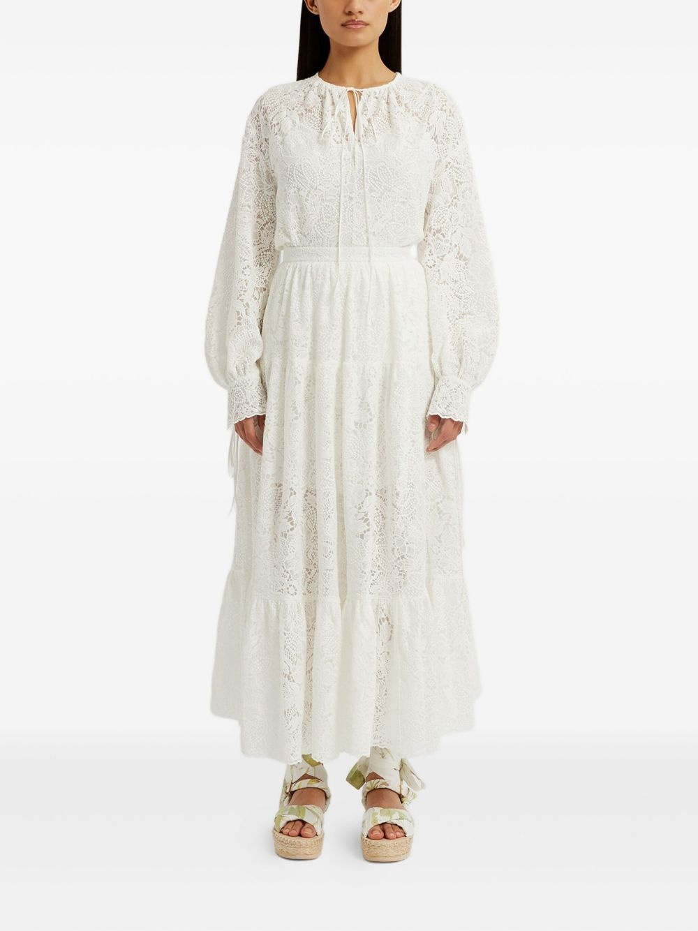 floral-embroidered blouse - 2