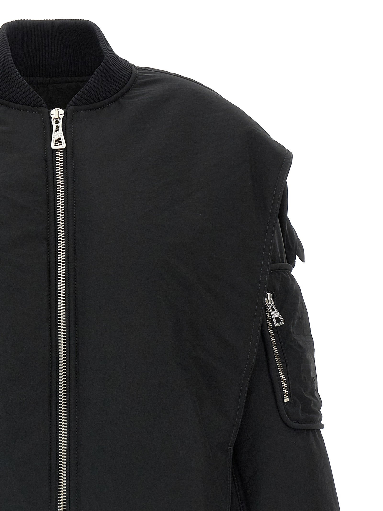 The Hooded Bomber Puffer Jackets Black - 4