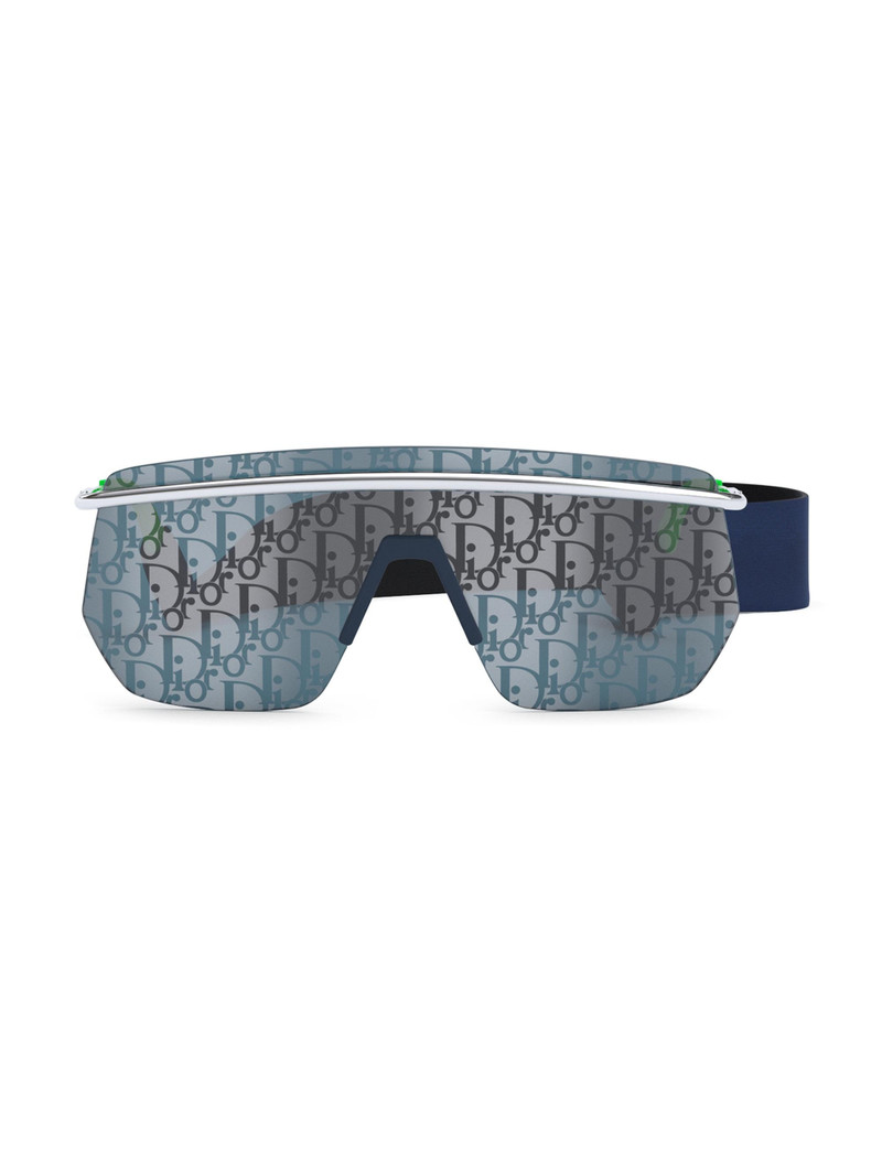 Men's DiorMotion M1I Mask Sunglasses - Blue Green 1