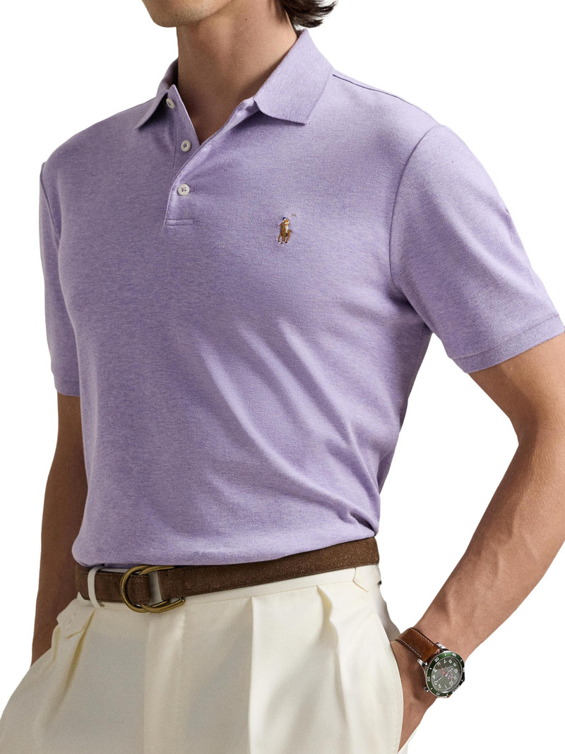 Men's Cotton Slim-Fit Polo Shirt - Amethyst Heather 5