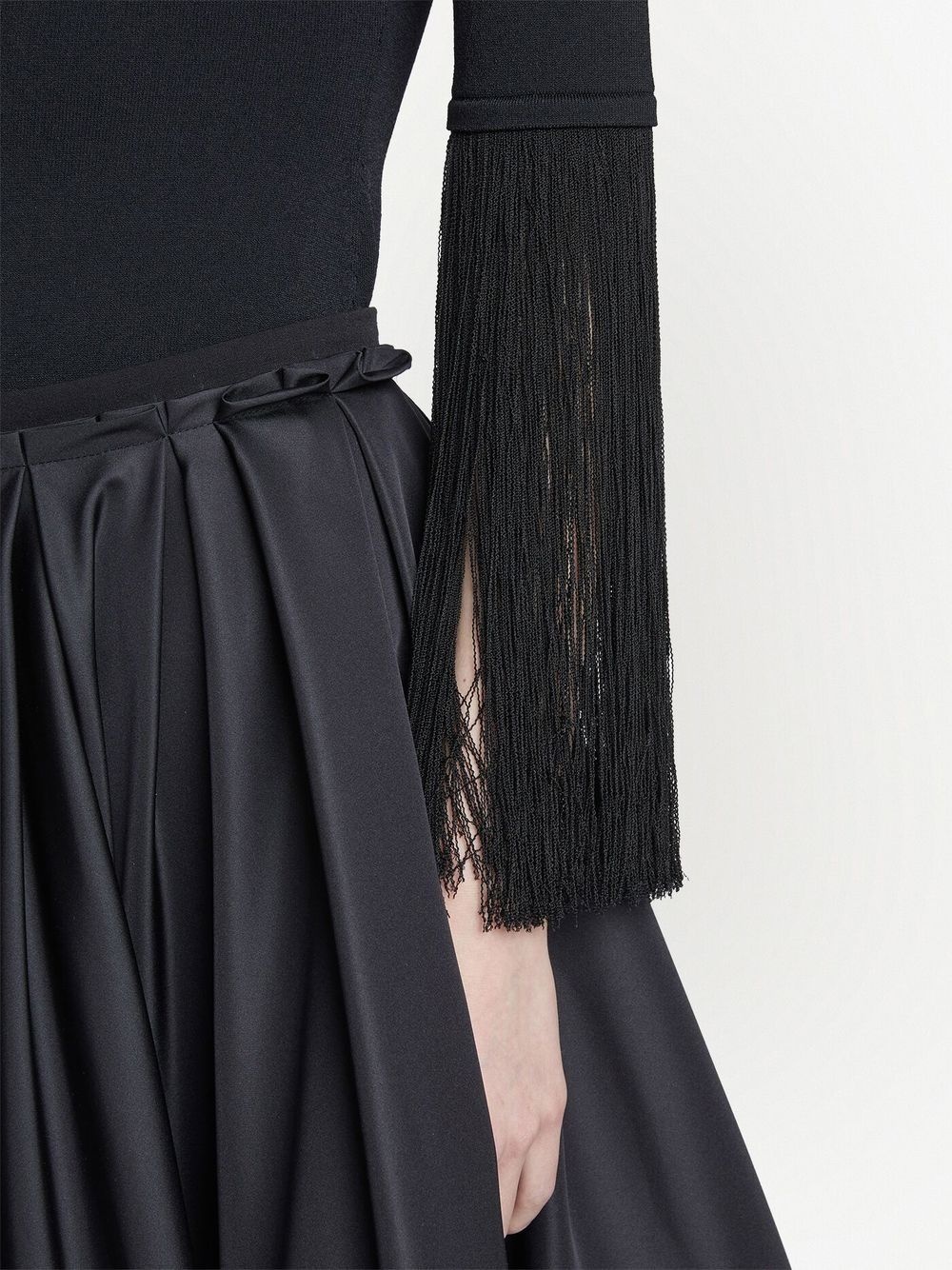 fringe-detail knitted top - 5