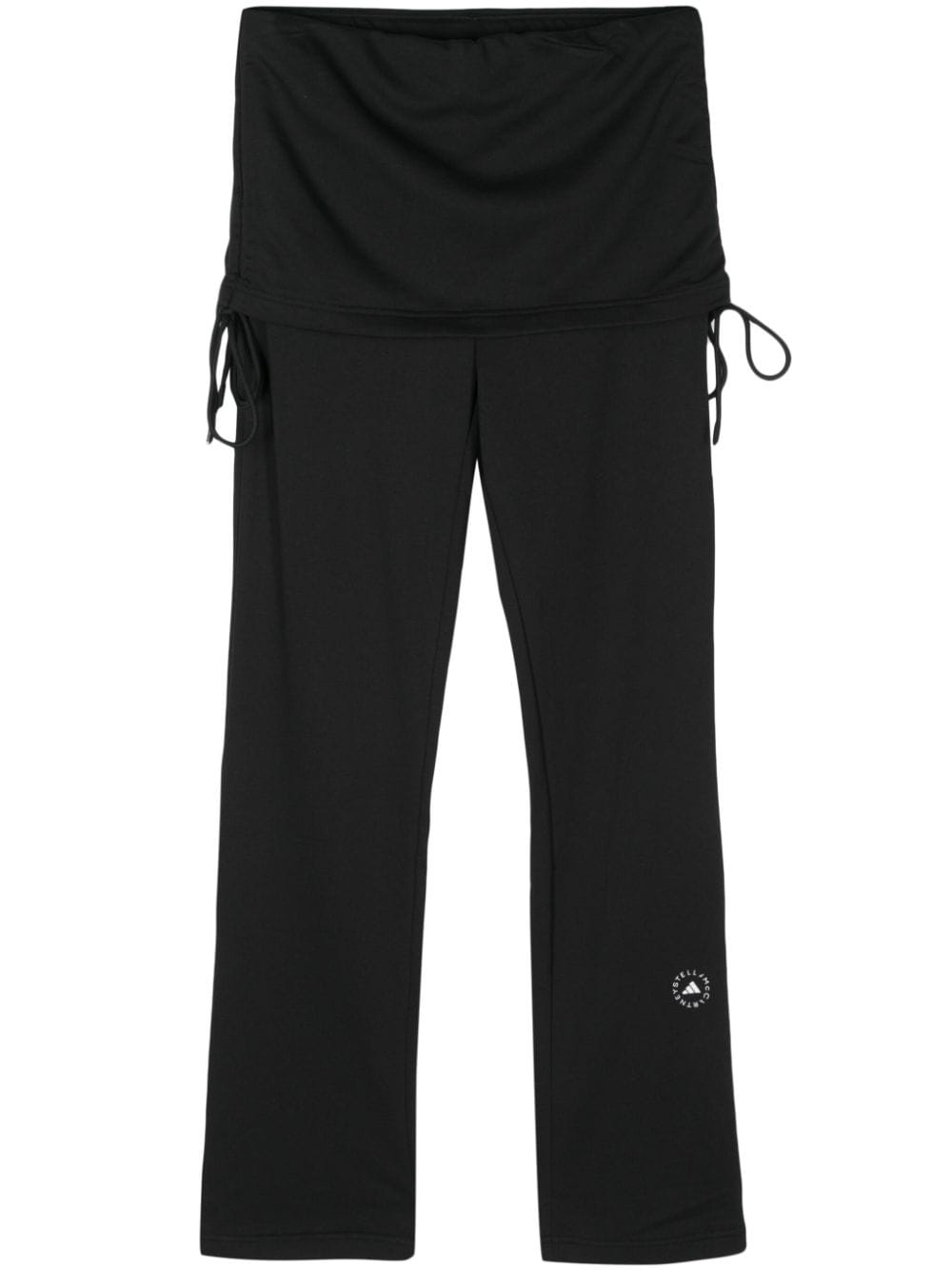 logo-raised straight trousers - 1