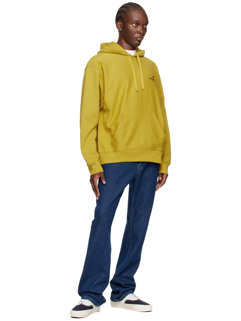 Carhartt Yellow American Script Hoodie outlook