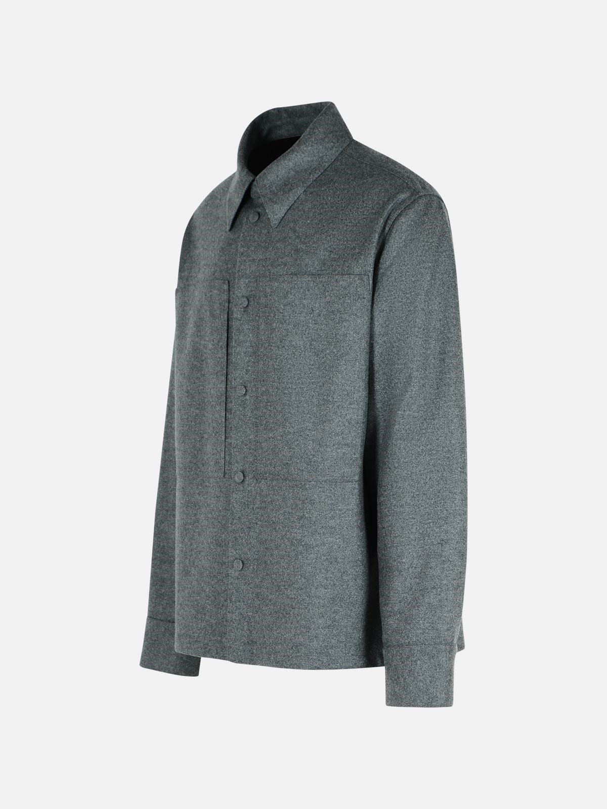 GREY WOOL SHIRT - 2