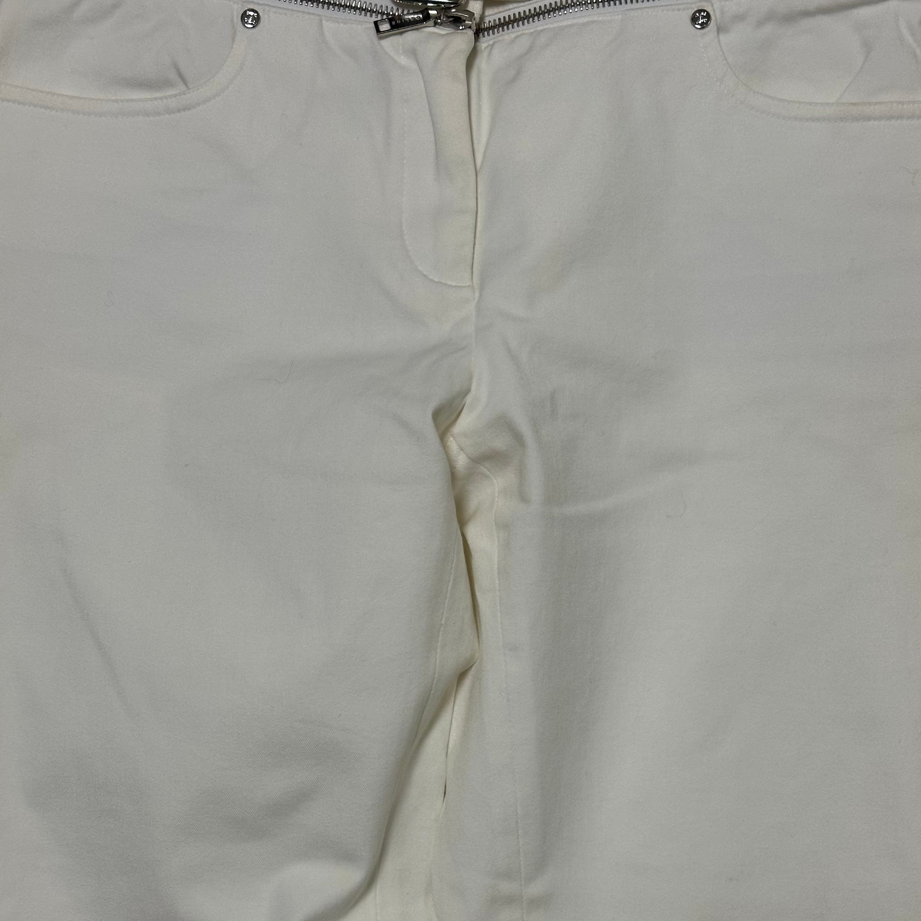 CELINE Zip Detail Cropped Straight Leg Pants - 4