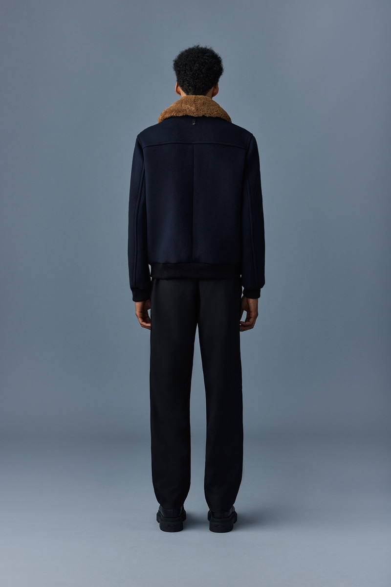 ABIGAIL Calfskin biker jacket with peplum 4