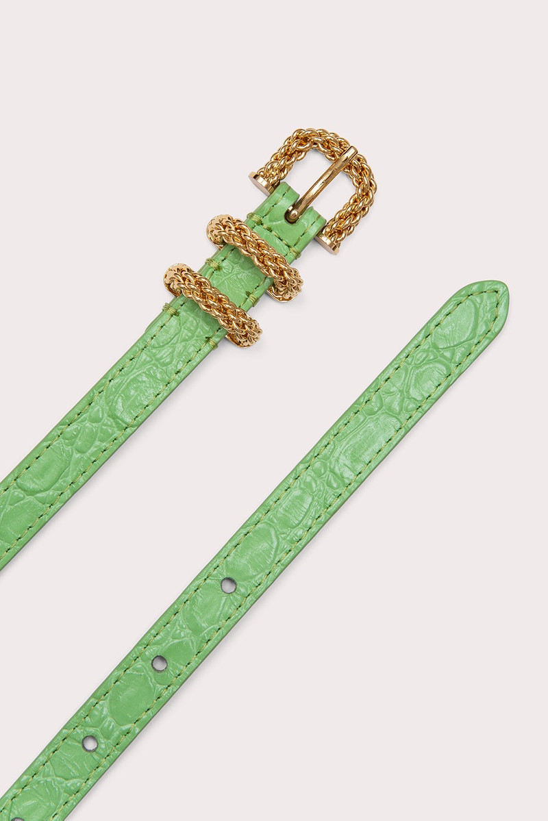 BY FAR Kat Fresh Green Circular Croco Embossed Leather outlook