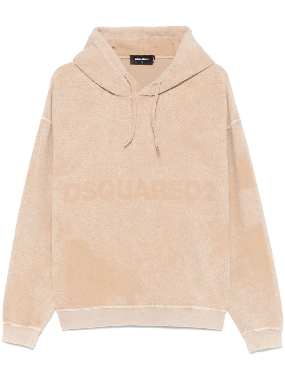 logo cotton hoodie - 1